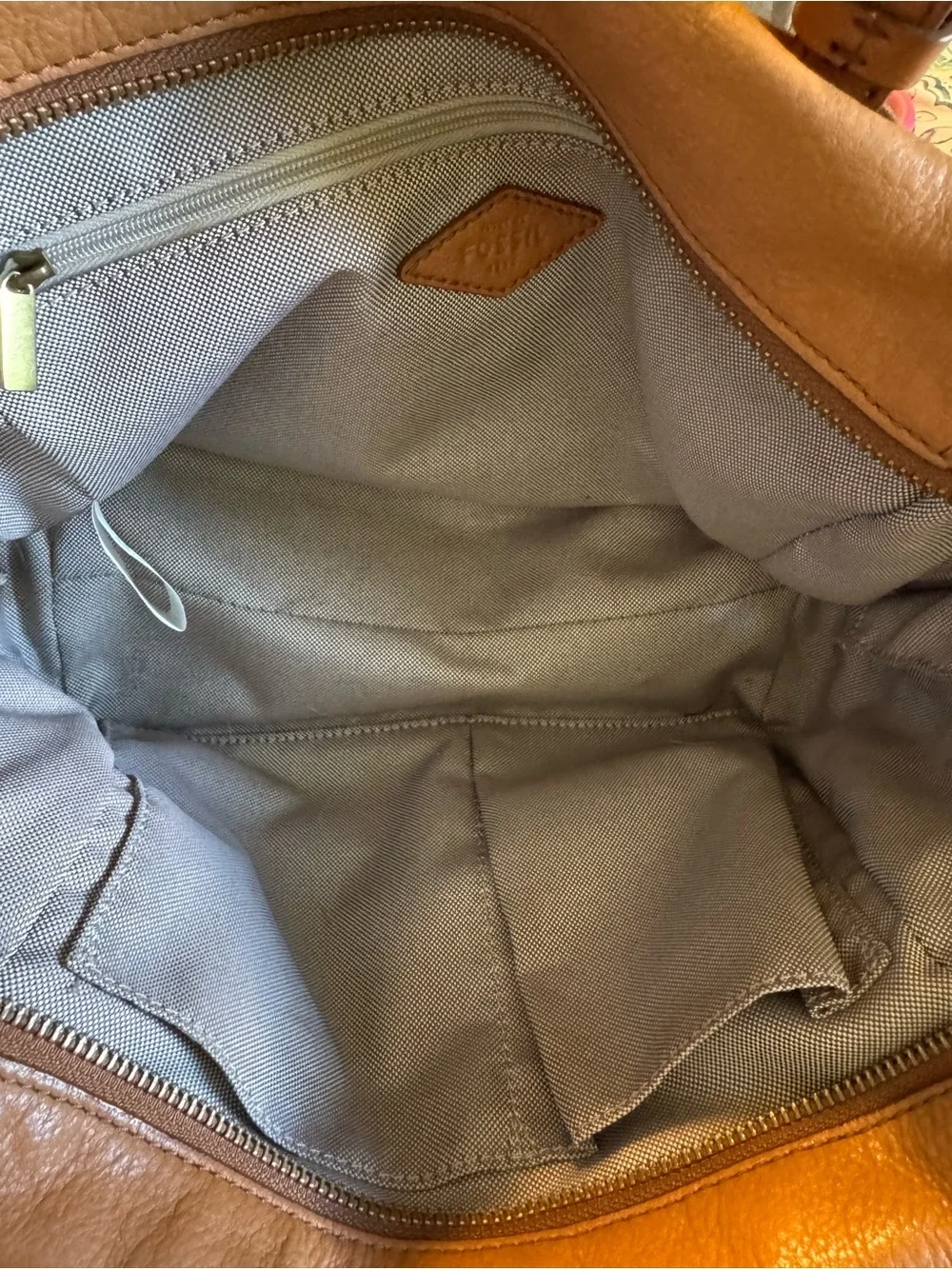 Fossil Cognac Leather Shoulder Bag